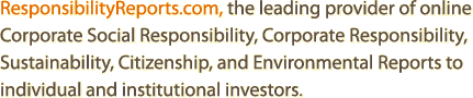 ResponsibilityReports.com, the leading provider of online responsibility reports to individual and institutional investors.
