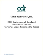 Cedar Realty Trust, Inc.